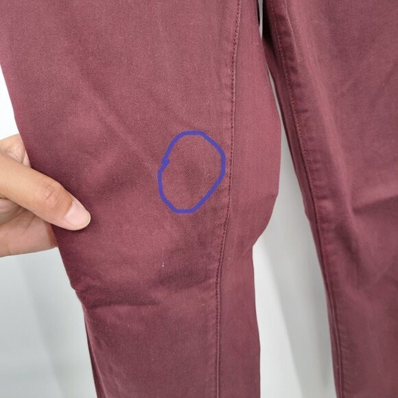 Madewell Women Red 9" High Riser Skinny Skinny Sateen Jeans Size 26 - Picture 6 of 15